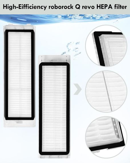 Набір аксесуарів для робота-пилососа Roborock Q Revo P10 19 шт, змінна щітка, серветки мопи для швабри, фільтри, пилозбірники | Зображення 5