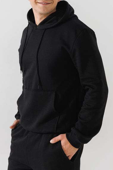 Худі однотонний чоловічий 2108 6XL Чорний shop (2000990748676) | Зображення 3