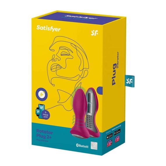 Анальна смарт-пробка із ротацією Satisfyer Rotator Plug 2+, бордовий Sex Aura | Зображення 8