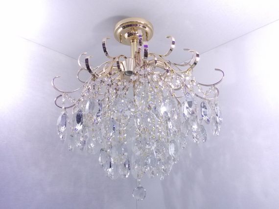 Люстра стельова кришталева 25484 Золото 60х57х57 см.