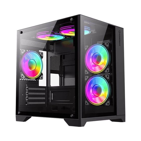 Ігровий ПК FORSAGE Infinity Mini Black Tower / AMD Ryzen 5 5500 (6 (12) ядер по 3,6 - 4,2 ГГц) / 8 ГБ DDR4 / 480 ГБ SSD / nVidia GeForce GTX 1070 Ti, 8 ГБ GDDR5, 256-біт б/в | Зображення 2