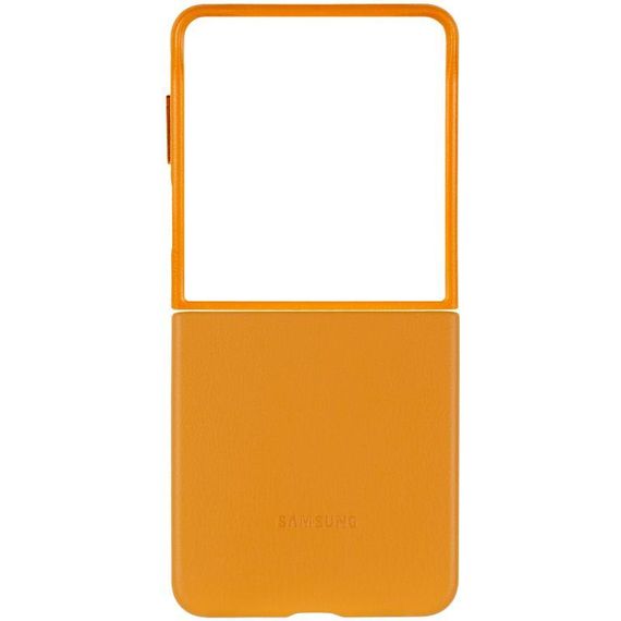 Шкіряний чохол Leather Case (AAA) для Samsung Galaxy Z Flip5 Blue Brown | Зображення 4
