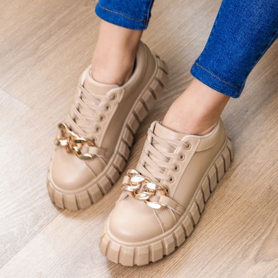 Кроссовки женские Fashion Bella 3250 39 размер 25 см Бежевый | Зображення 5