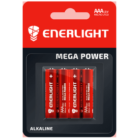 Батарейка лужна AAA/LR03 (бл-4шт) Enerlight Mega Power