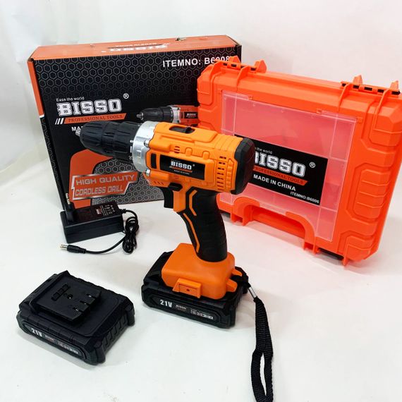 Насадка-шуруповерт для дому BISSO B6008 21V, Дриль-шуруповерт акумуляторний з набором насадок VA-56 | Зображення 7