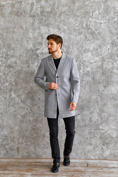 Пальто сіре S L | Зображення 6