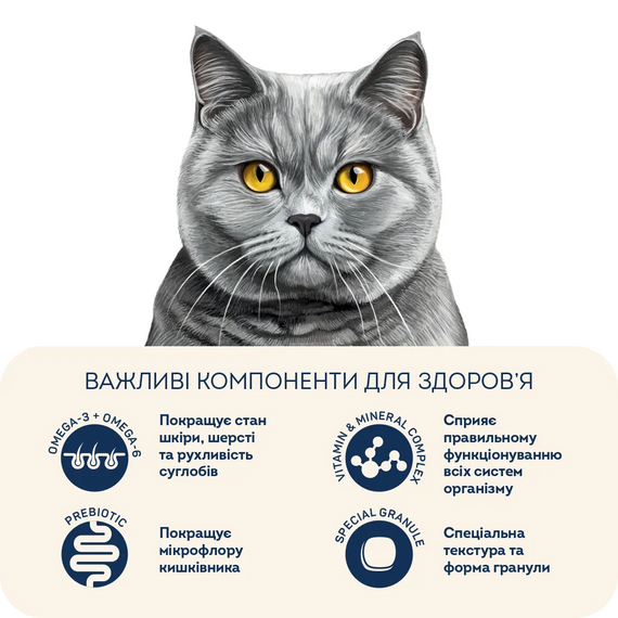 Сухий корм Hoom Food British And Scottish для котів британських і шотландських порід, індичка і качка 400г | Зображення 3
