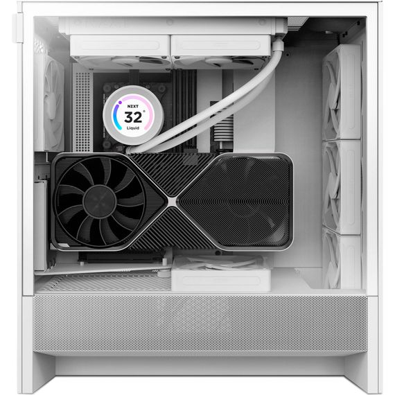 Корпус NZXT H5 Flow Compact All White (CC-H52FW-01) | Зображення 6