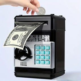 Електронна скарбничка-сейф з кодом для дітей, Банкомат з кодовим замком та купюроприймачем