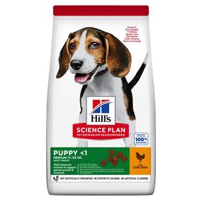 Сухой корм Hill's Science Plan для щенков средних пород с курицей 14 кг