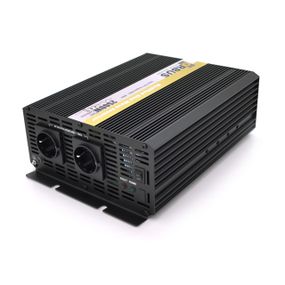 Инвертор напряжения ORBUS ORMS2500 (2500Вт), 12/220V, approximated, 2 Shuko, 2 клеммных провода, 9 предохранителей, Box.Q20