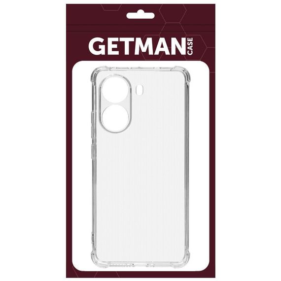 TPU чехол GETMAN Ease logo усиленные углы Full Camera для Xiaomi Poco X7 Pro Бесцветный (прозрачный) | Зображення 2