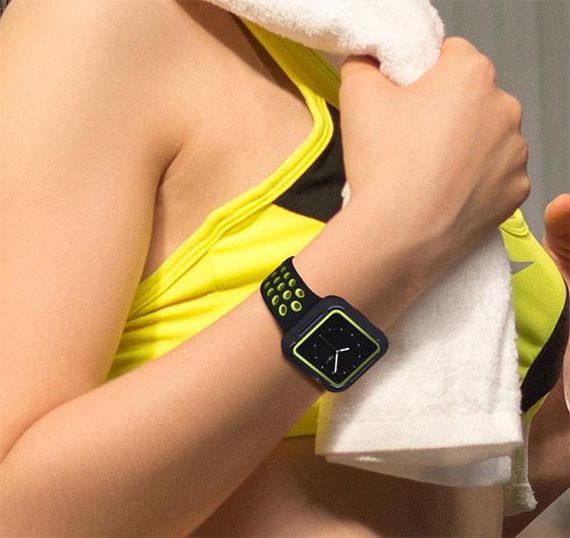 Силиконовый защитный корпус Primo для Apple Watch 40mm - Black / Green | Зображення 3