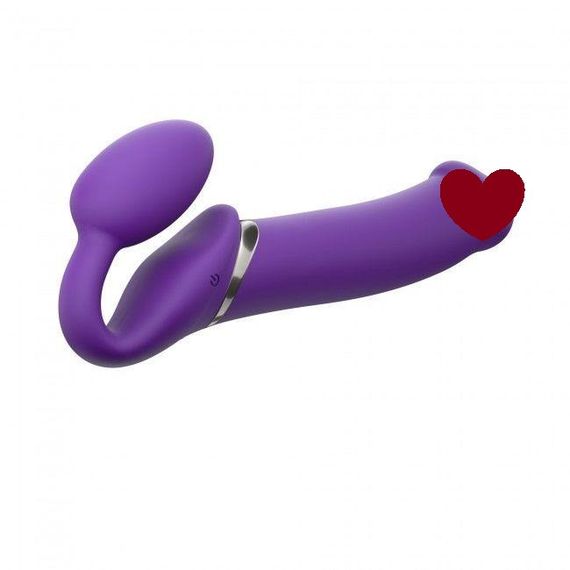Безремінний страпон з вібрацією Strap-On-Me Vibrating Violet XL, діам. 4,7см, пульт ДК, регульований Sex Aura