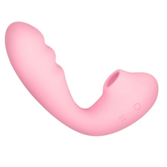 Вібратор вакуумний з подвійною стимуляцією BeYourLover Tara X на пульті керування, рожевий Sex Aura