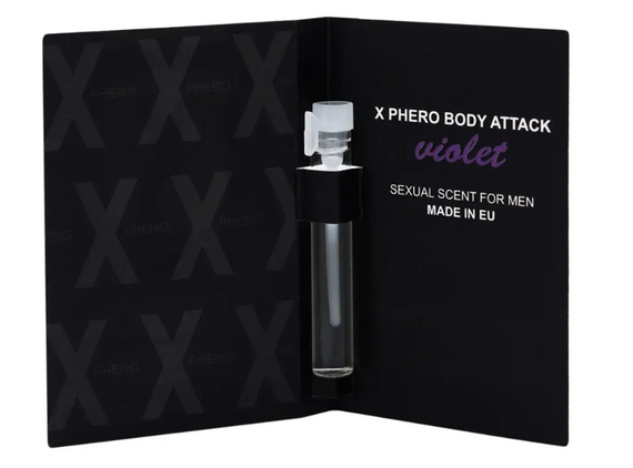 Парфуми з феромонами для чоловіків X phero Men Violet Body Attack, 1 ml Sex Aura | Зображення 1
