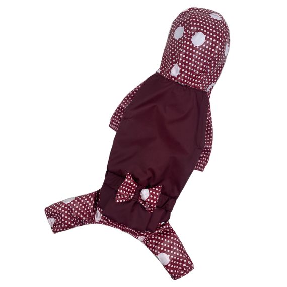 Дощовик ДЛЯ ДIВЧАТ горошок марсала MD-5 | Зображення 2