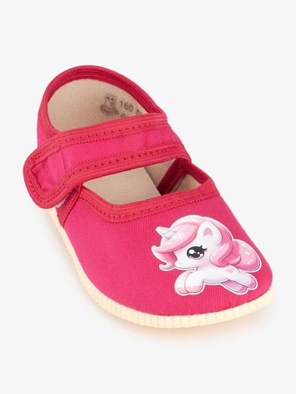 Капці для дівчинки Берегиня 0115 одноріжка 16 Малиновий shop (2000999615696) | Зображення 4