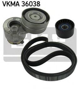 Полікліновий ремінний комплект (Вир-во SKF) SKF VKMA36038 на OPEL VIVARO c бортовой платформой/ходовая часть (E7)