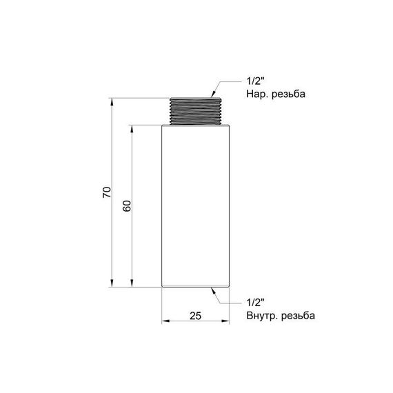 Удлинитель Icma 1/2", 60 мм No19 | Зображення 1