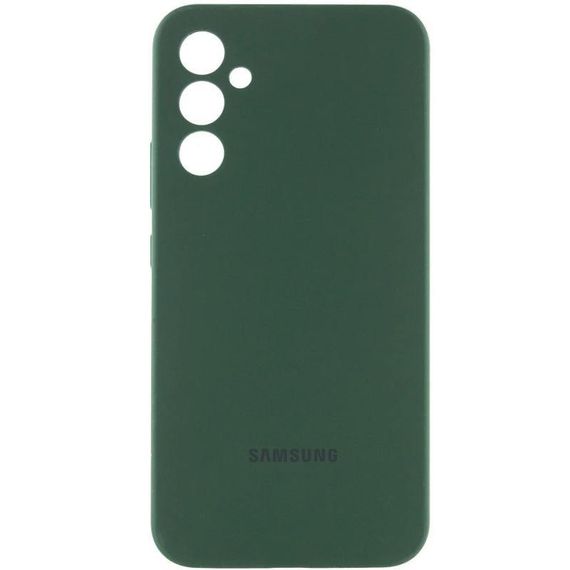 Чохол Silicone Cover Lakshmi Full Camera (AA) with logo для Samsung Galaxy A35 Зелений / Dark green