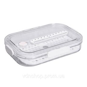Контейнер для їжі пластиковий 32.5х22.5х6 см Білий HP-27-6