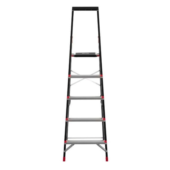 Драбина 5 сход., лоток для інвентарю, сталевий профіль, висота верхньої сход. 1,06 м INTERTOOL LT-0055 | Зображення 2