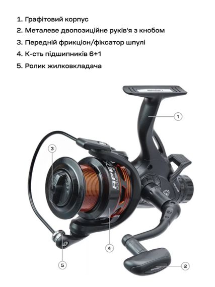 Котушка Brain Apex Double Baitrunner 3000 6+1BB | Зображення 5