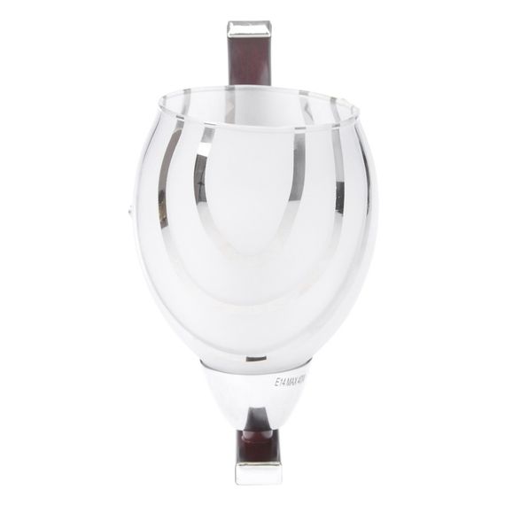 Бра настенное накладное с выключателем классическое LK-247W/1 E14 CH+W | Зображення 1
