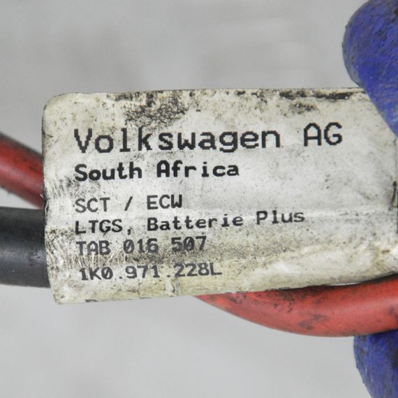 Клема акумулятора плюс Volkswagen Passat B6 Golf V 2005-2010 Провід АКБ плюсовий Фольксваген 1K0971228L | Зображення 2