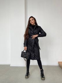 Пальто жіноче стьобане Milania Розмір M-L (44-46) XS-S (42-44), XL (48-50) Чорний