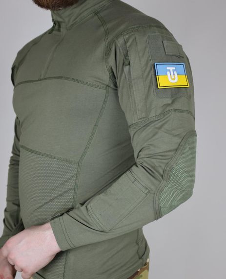 УБАКС трикотаж ULTIMATUM PRO довгий рукав Олива, Бойова сорочка для військових,Тактичний армійський убакс ЗСУ | Зображення 2