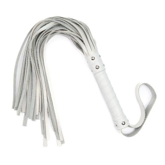 Флогер з комбінованої шкіри Flirty COMBO Leather - White & Pearl, BM-00015 sexstyle | Зображення 2