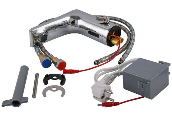 Змішувач сенсорний для умивальника Hotec  з трансформатором (гаряча/холодна вода) 19.117-DC/AC (220V/6V) | Зображення 4