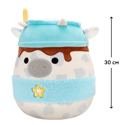 М&apos;яка іграшка Squishmallows Сіра корівка 30 см (SQER01263) | Зображення 1