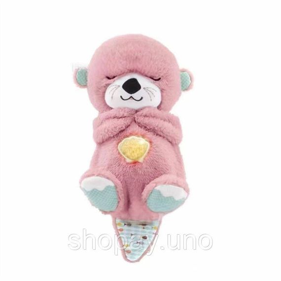 Плюшевая игрушка - ночник Выдрочка Soothe Snuggle Otter Сказочные сны выдрёнка Игрушка для ребенка с музыкой, подсветкой, дыханием | Зображення 5
