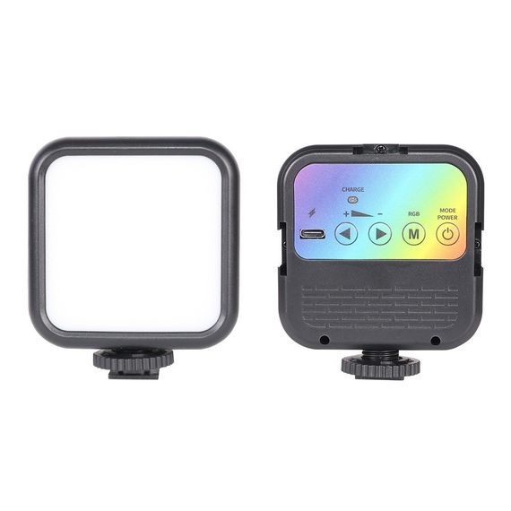 Лампа LED RGB с креплением для телефона WR-R1 | Студийный накамерный свет 3000-7000K | Зображення 1