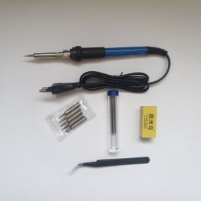 Набор HandsKit 936-S (паяльник с регулировкой+ 5наконечников + припой + пинцет + флюс)