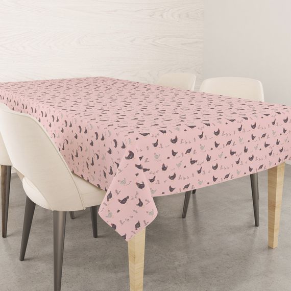 Скатертина Home Line 64693 Україна 150x150  Бавовна Рожевий