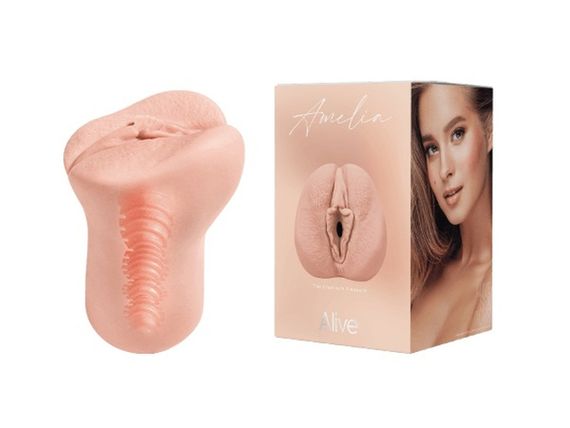 Мастурбатор вагіна Alive Amelia реалістичний, бежевий, S sexstyle | Зображення 9