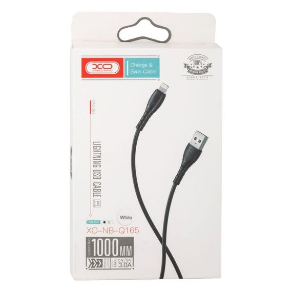 Кабель USB XO NB-Q165 Lightning 3A Колір Чорний | Зображення 1