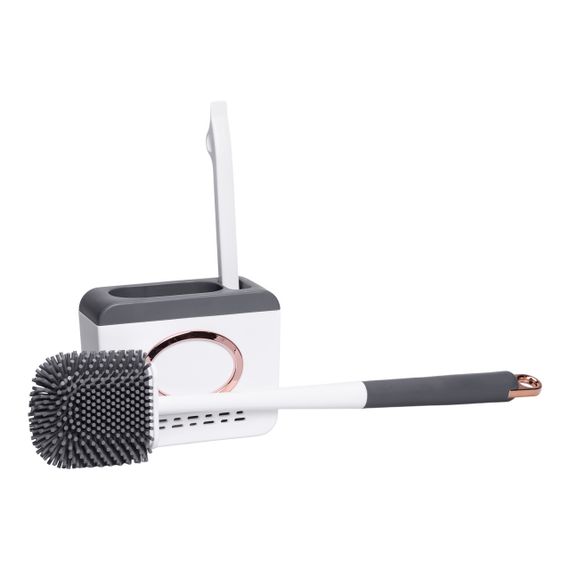 Силіконовий йоржик для туалету настінний 13×5.5×42 (см) йорж для унітазу силіконовий із щіткою йоржик для унітазу HP-35015-48DG | Зображення 2