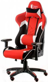 Геймерське крісло ЕxtrеmеRacе black-red без підніжки, поперековим валиком, підголівником