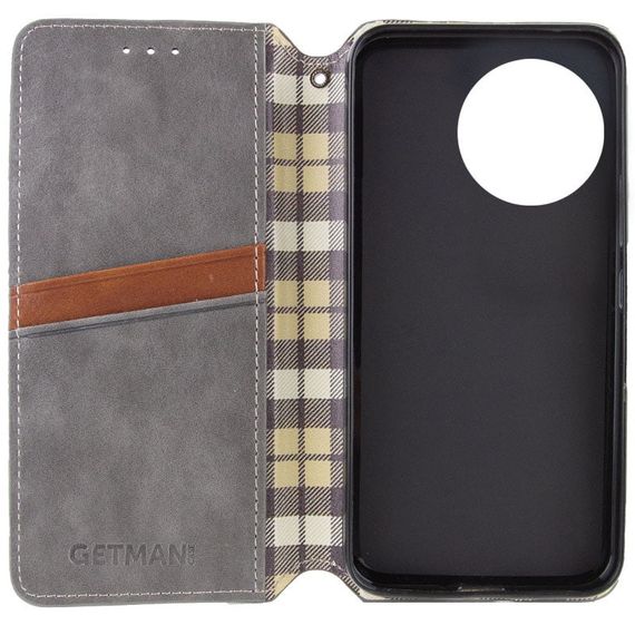 Шкіряний чохол-книжка GETMAN Cubic (PU) для Realme 11 4G Сірий | Зображення 1