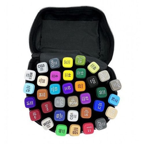 Маркеры для художественных работ двухсторонние 60, Маркеры с обеих сторон для рисования SP-97 | Зображення 3