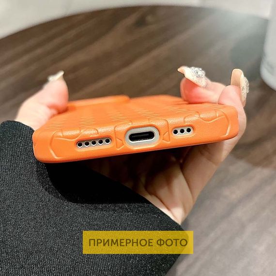 Чехол TPU Weaving для Apple iPhone 15 (6.1") Orange | Зображення 3