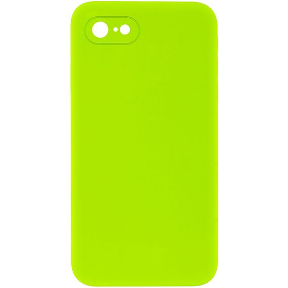 Чохол Silicone Case Square Full Camera Protective (AA) NOLOGO для Apple iPhone 6/6s (4.7") Салатовий / Neon green