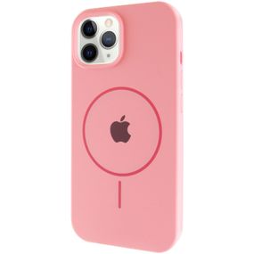 Чохол Silicone Case Full Protective (AA) with MagSafe для Apple iPhone 11 Pro Max (6.5") Рожевий / Light pink