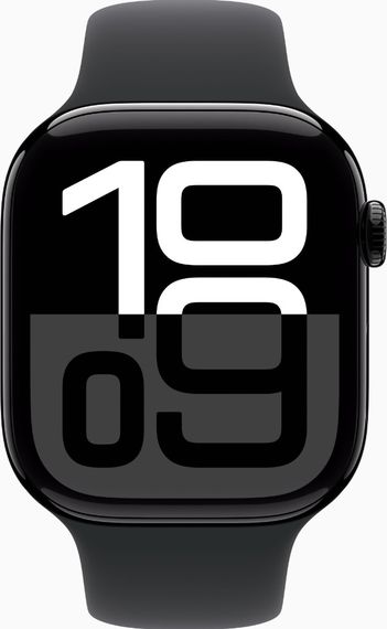Смарт-годинник Apple Watch Series 10 GPS 46mm Jet Black Alu. Case w. Black Sport Band - S/M (MWWP3)