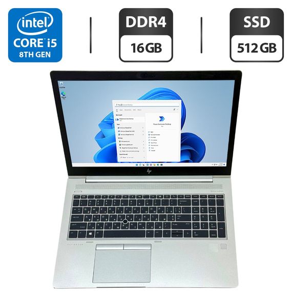 Ультрабук Б-класс HP EliteBook 850 G5 / 15.6" (1920x1080) IPS / Intel Core i5-8350U (4 (8) ядра по 1.7 - 3.6 GHz) / 16 GB DDR4 / 512 GB SSD / Intel UHD Graphics 620 / WebCam / LTE / Windows 11 Pro  б/у
